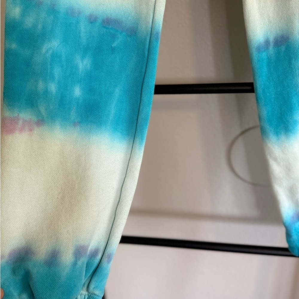 Spiritual Gangster Rainbow Perfect Sweats Joggers Blue/White Tie-Dye. Small. - Picture 8 of 13